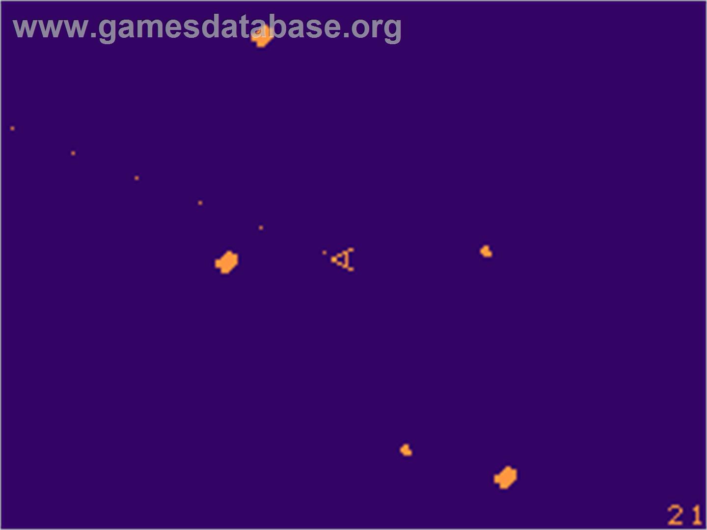 Asteroids - Acorn Atom - Artwork - In Game