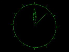 Title screen of Clock on the Acorn Atom.