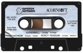 Cartridge artwork for Pandemonium on the Acorn BBC Micro.