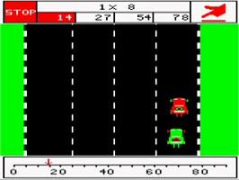 In game image of Number Chaser on the Acorn BBC Micro.