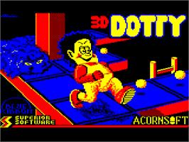 Title screen of 3D Dotty on the Acorn BBC Micro.