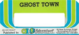 Top of cartridge artwork for Ghost Town on the Acorn Electron.