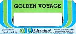 Top of cartridge artwork for Golden Voyage on the Acorn Electron.