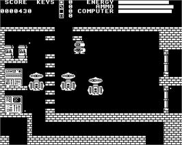In game image of Plan B on the Acorn Electron.
