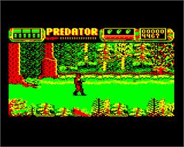 In game image of Predator on the Acorn Electron.