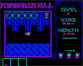 In game image of Ravenskull on the Acorn Electron.