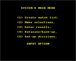 In game image of System-8 on the Acorn Electron.