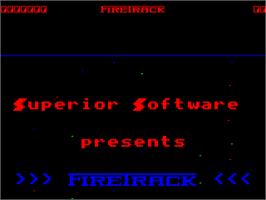 Title screen of Firetrack on the Acorn Electron.