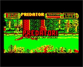 Title screen of Predator on the Acorn Electron.