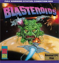 Box cover for Blasteroids on the Amstrad CPC.