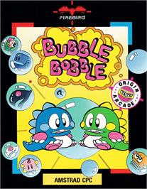 Box cover for Bubble Bobble on the Amstrad CPC.
