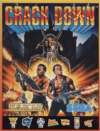 Box cover for Crack Down on the Amstrad CPC.