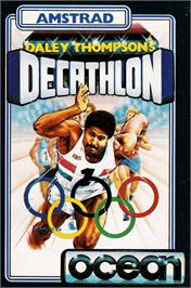 Box cover for Daley Thompson's Decathlon on the Amstrad CPC.
