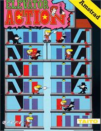 Box cover for Elevator Action on the Amstrad CPC.