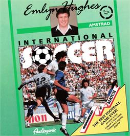 Box cover for Emlyn Hughes International Soccer on the Amstrad CPC.