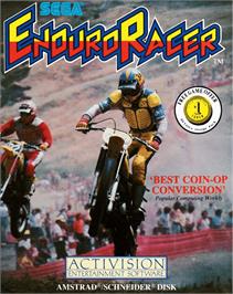Box cover for Enduro Racer on the Amstrad CPC.