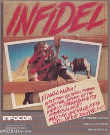 Box cover for Infidel on the Amstrad CPC.