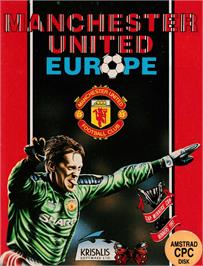 Box cover for Manchester United Europe on the Amstrad CPC.
