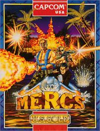 Box cover for Mercs on the Amstrad CPC.