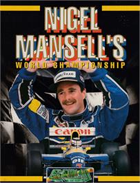 Box cover for Nigel Mansell's World Championship on the Amstrad CPC.