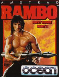 Box cover for Rambo: First Blood Part 2 on the Amstrad CPC.