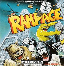 Box cover for Rampage on the Amstrad CPC.