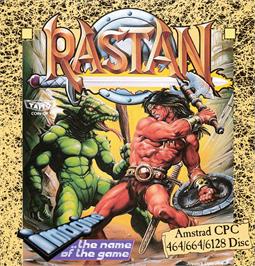 Box cover for Rastan Saga on the Amstrad CPC.