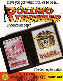 Box cover for Rolling Thunder on the Amstrad CPC.