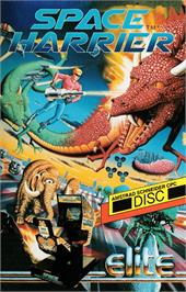 Box cover for Space Harrier on the Amstrad CPC.