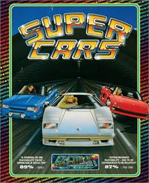 Box cover for Super Cars on the Amstrad CPC.