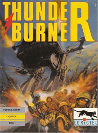 Box cover for Thunder Burner on the Amstrad CPC.
