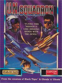 Box cover for U.N. Squadron on the Amstrad CPC.