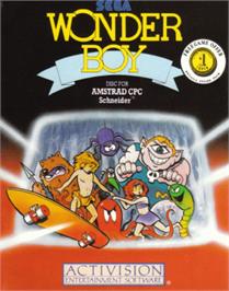 Box cover for Wonder Boy on the Amstrad CPC.