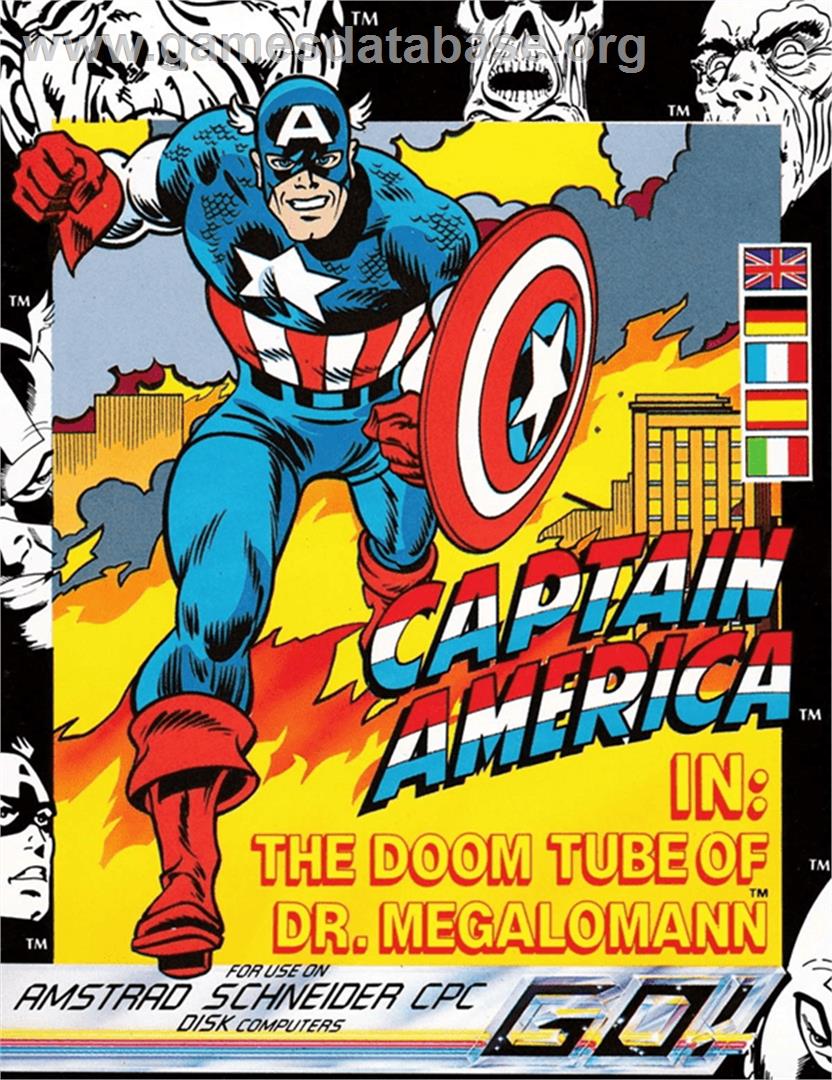 Captain America Defies the Doom Tube - Amstrad CPC - Artwork - Box