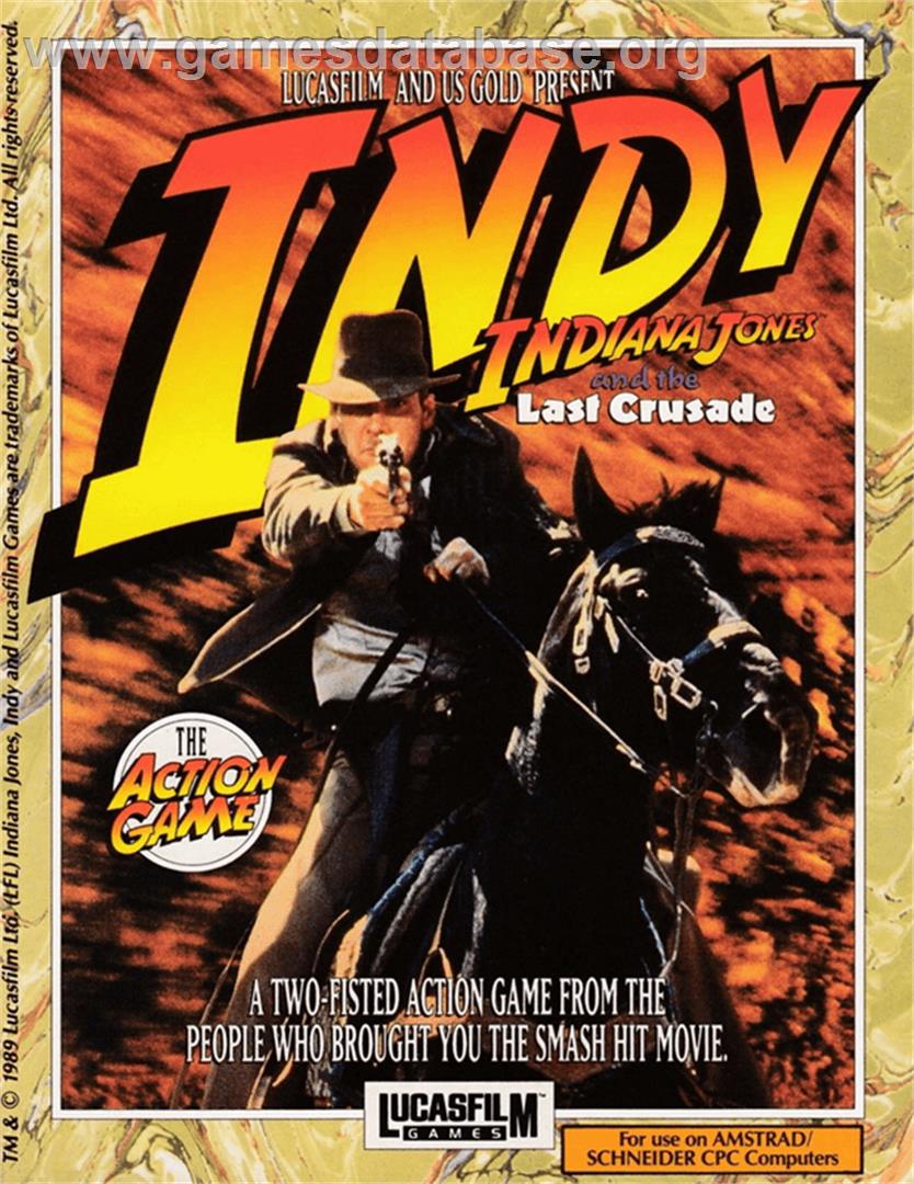 Indiana Jones and the Last Crusade: The Action Game - Amstrad CPC - Artwork - Box