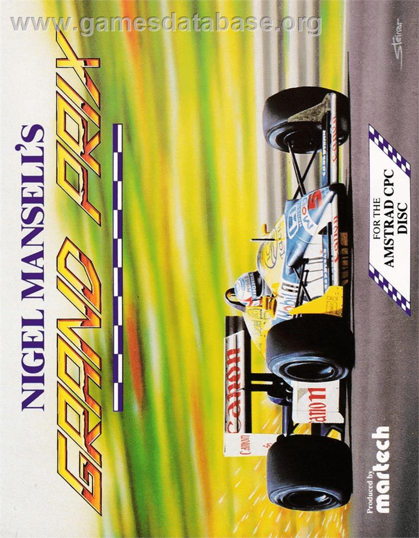Nigel Mansell's Grand Prix - Amstrad CPC - Artwork - Box
