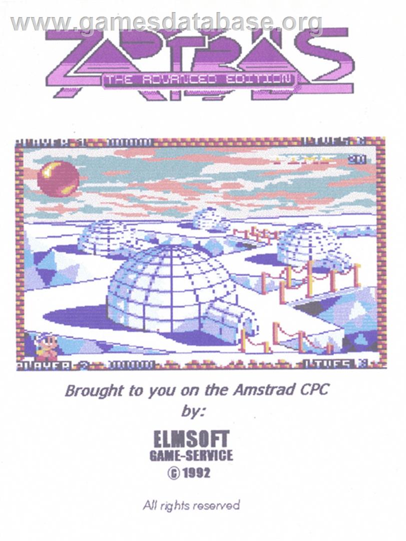 Zap't'Balls: The Advanced Edition - Amstrad CPC - Artwork - Box