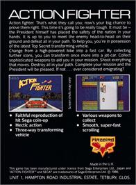 Box back cover for Action Fighter on the Amstrad CPC.