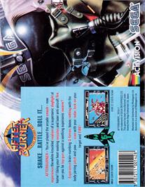 Box back cover for After Burner on the Amstrad CPC.