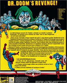 Box back cover for Amazing Spider-man: Dr. Doom's Revenge on the Amstrad CPC.