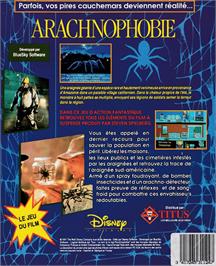 Box back cover for Arachnophobia on the Amstrad CPC.