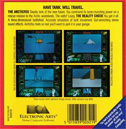 Box back cover for Arcticfox on the Amstrad CPC.