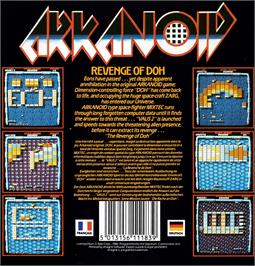 Box back cover for Arkanoid - Revenge of DOH on the Amstrad CPC.