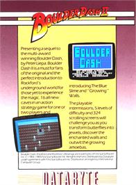 Box back cover for Boulder Dash 2 on the Amstrad CPC.