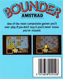 Box back cover for Bounder on the Amstrad CPC.