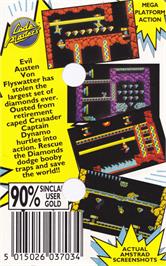 Box back cover for Captain Dynamo on the Amstrad CPC.
