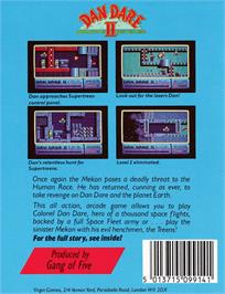 Box back cover for Dan Dare 2: Mekon's Revenge on the Amstrad CPC.