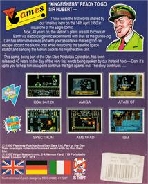 Box back cover for Dan Dare 3: The Escape on the Amstrad CPC.