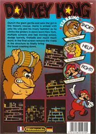 Box back cover for Donkey Kong on the Amstrad CPC.
