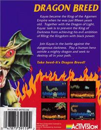 Box back cover for Dragon Breed on the Amstrad CPC.